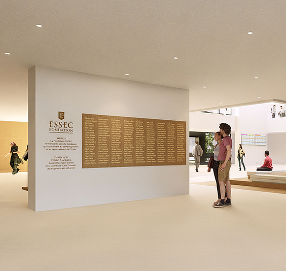 Inscrivez votre nom sur le mur des Grands Donateurs